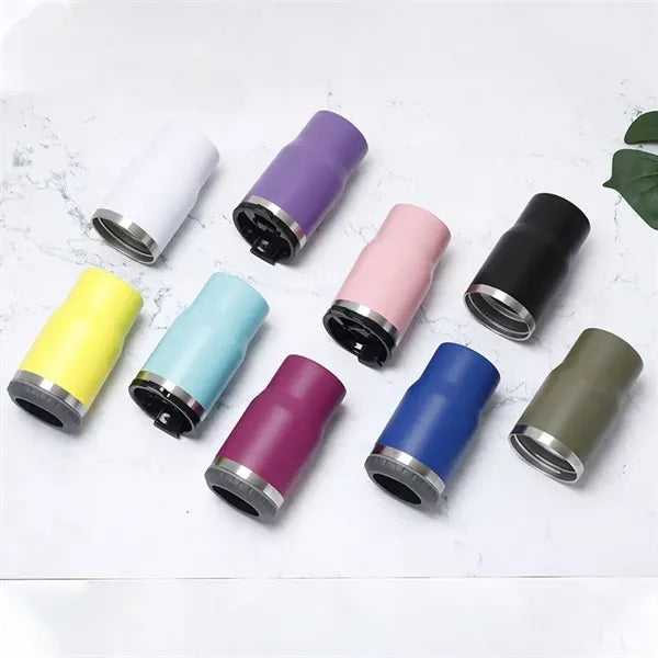 14oz Double Lid Stainless Steel Insulated Tumbler Can Cooler