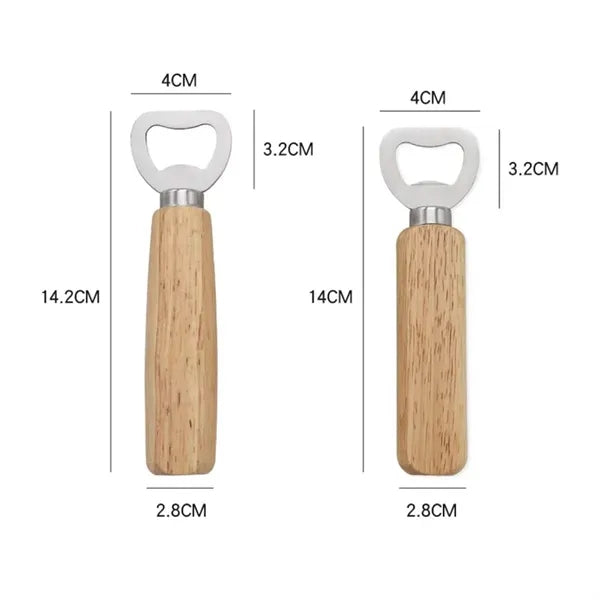 Engraved Wooden Fridge Magnet Beer Bottle