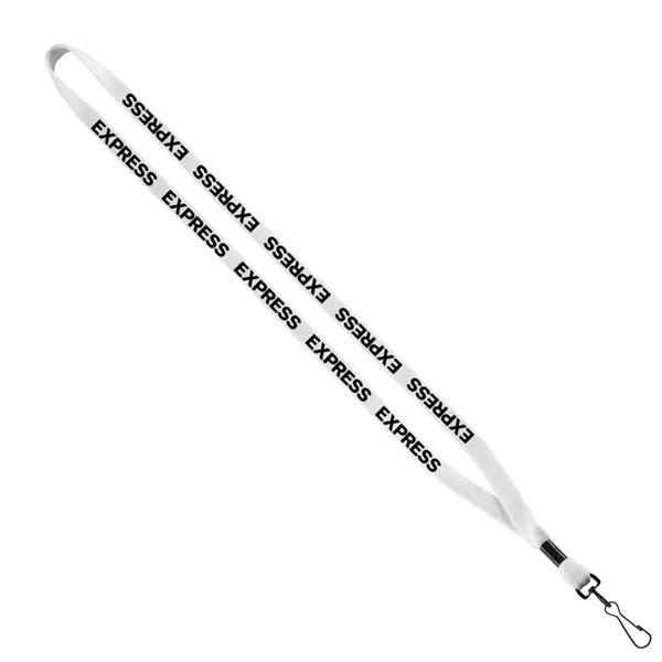 1/2" Cotton Lanyard with Metal Crimp & Swivel Snap Hook