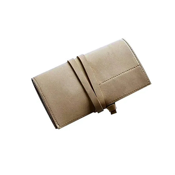 Leather Travel Cable Organizer Case Bag