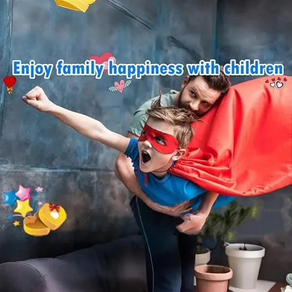 Double Sided Kids Superhero Dress Up Capes and Masks