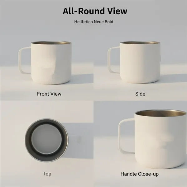 12oz Custom Double-Wall Stainless Steel Camp Mug
