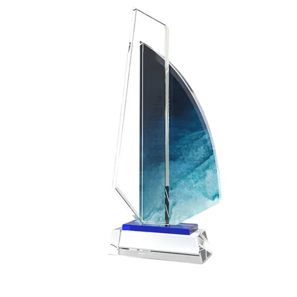 Sailboat Crystal Trophy