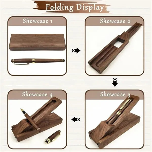 Walnut Fountain Pen Set with Engravable