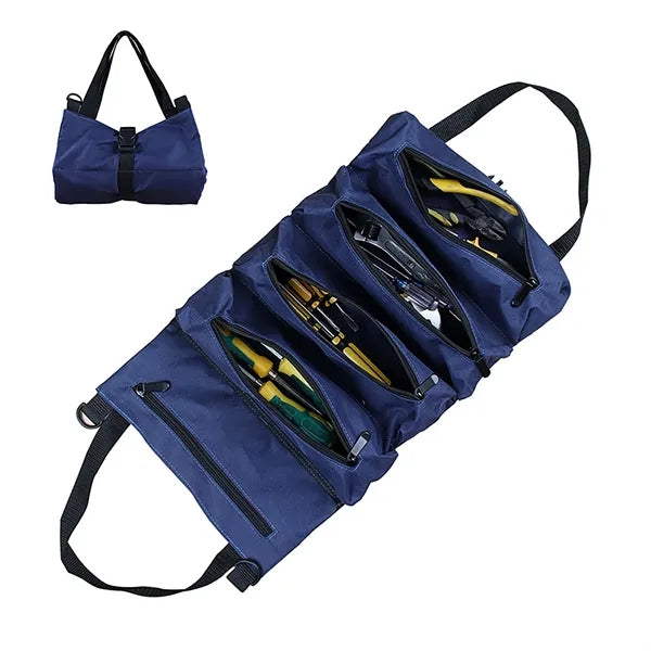 Heavy-Duty Oxford Roll-Up Tool Tote Bag