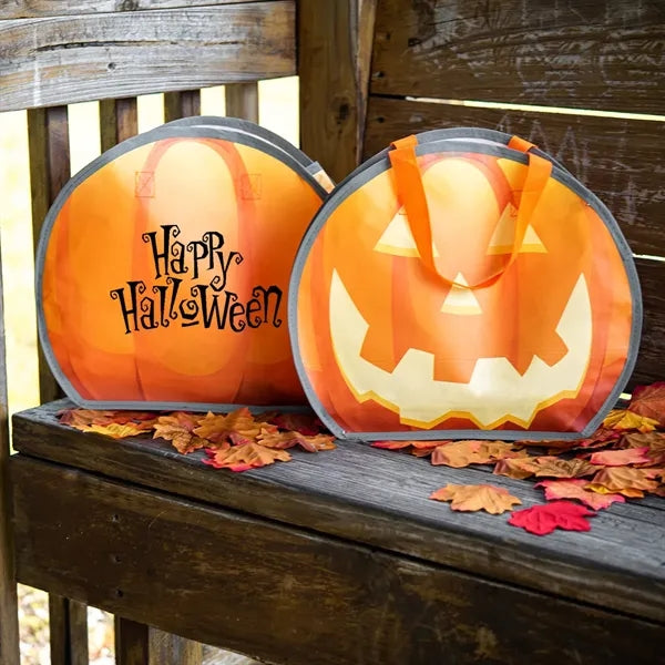 Reflective Halloween Pumpkin Tote Bag