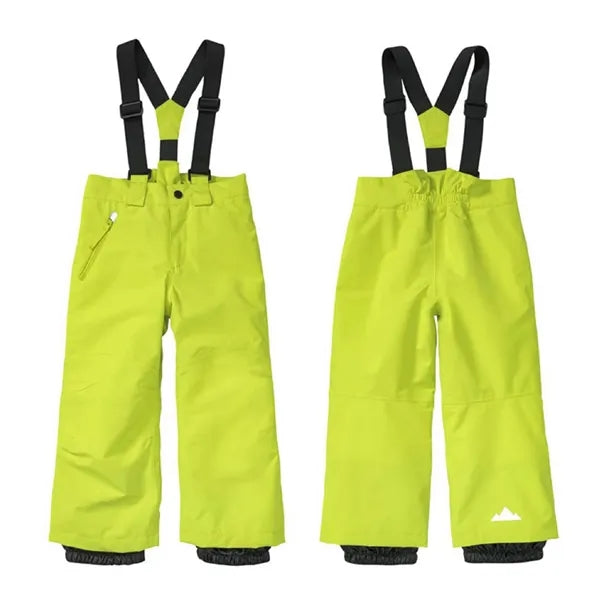 Kids' High-Waisted Suspender Ski Pants