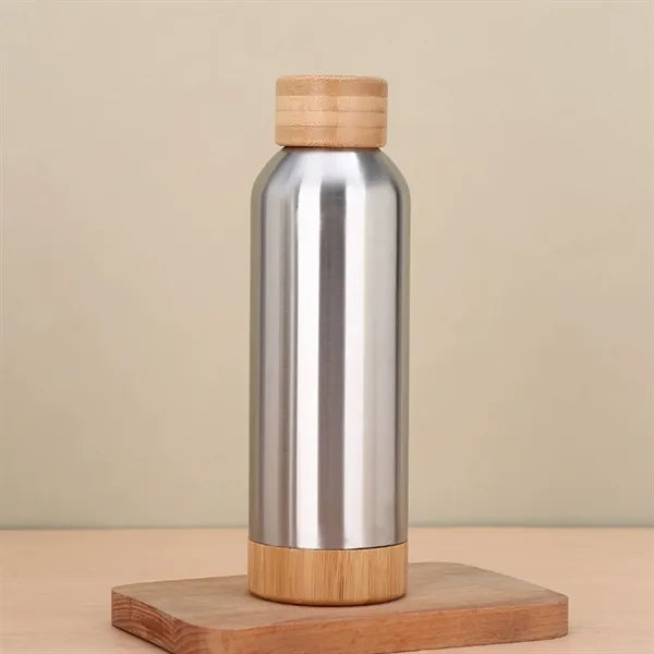 17Oz Bamboo Vacuum Insulated Bottle With Carry Handle
