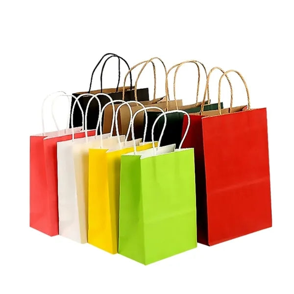 Eco Kraft Paper Tote Bag Handle Pouch