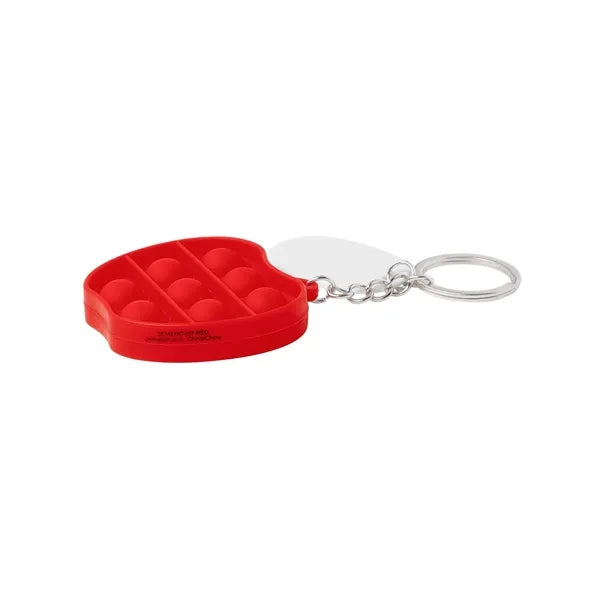 Push Pop Bubble Apple Fidget Sensory Keychain