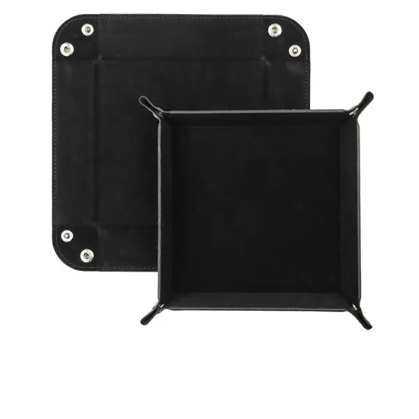 Branded PU Leather Tray Desktop Storage Organizer