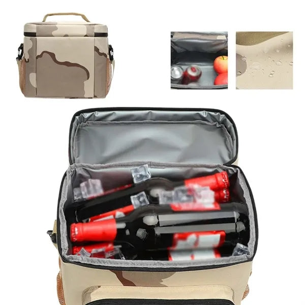 Large insulated cooler tote bag for picnic beach travel