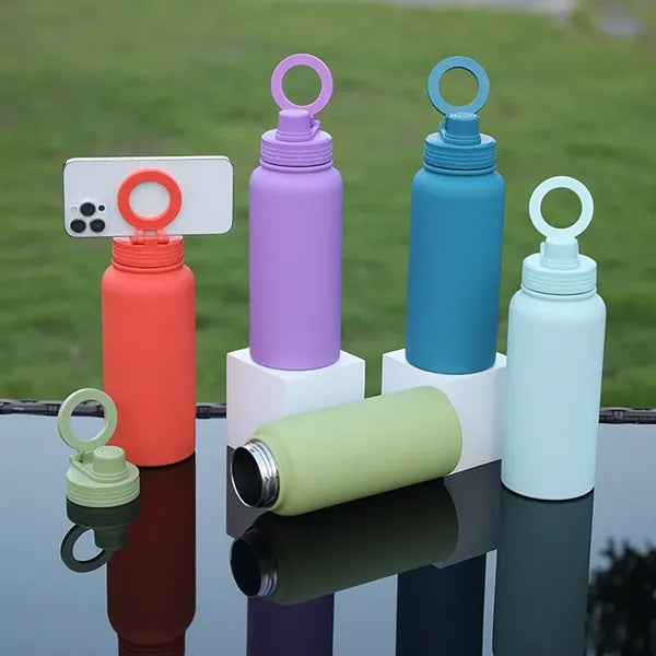 34 oz insulated water bottle with magnetic phone mount