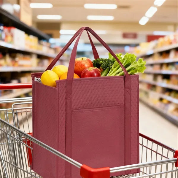 Non-Woven Insulated Cooler Tote Bag With Front Pocket