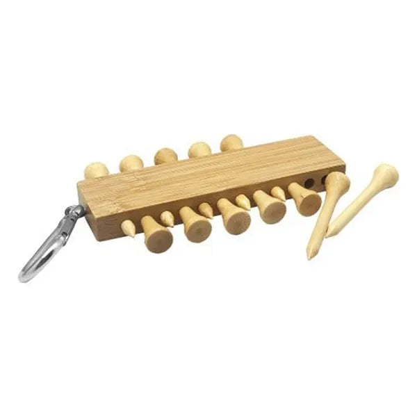 Bamboo Golf Tee Set with Carabiner