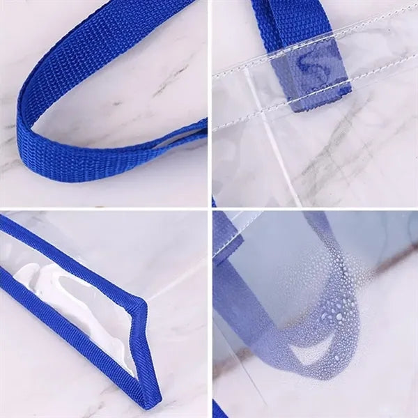 Clear PVC Tote Bag Large Capacity Cosmetic Shopping