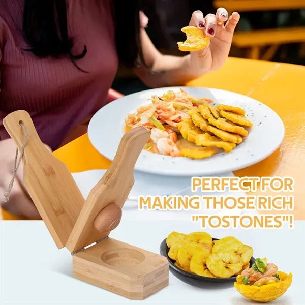Wooden Plantain Press Banana Smasher Maker