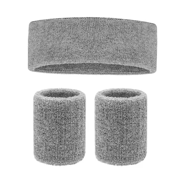 Sports sweatband and wristband set