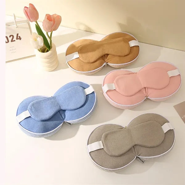 Integrated Sleeping Eye Mask Neck Pillow For Travel