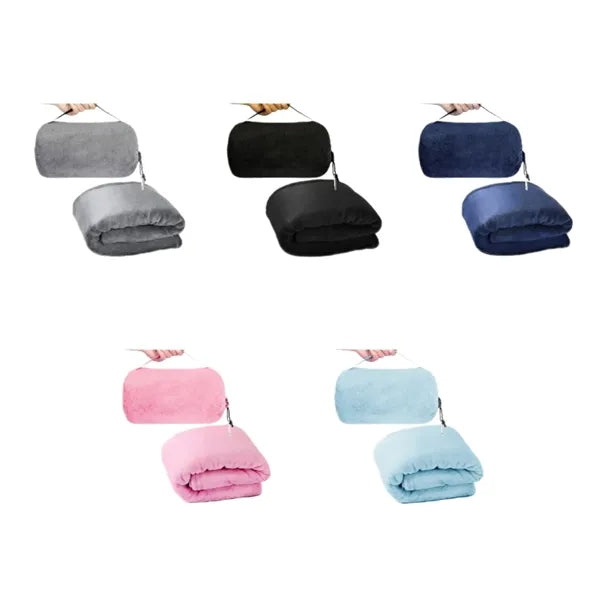 50 x 60inch Fleece Convertible Travel Blanket With Carry Bag