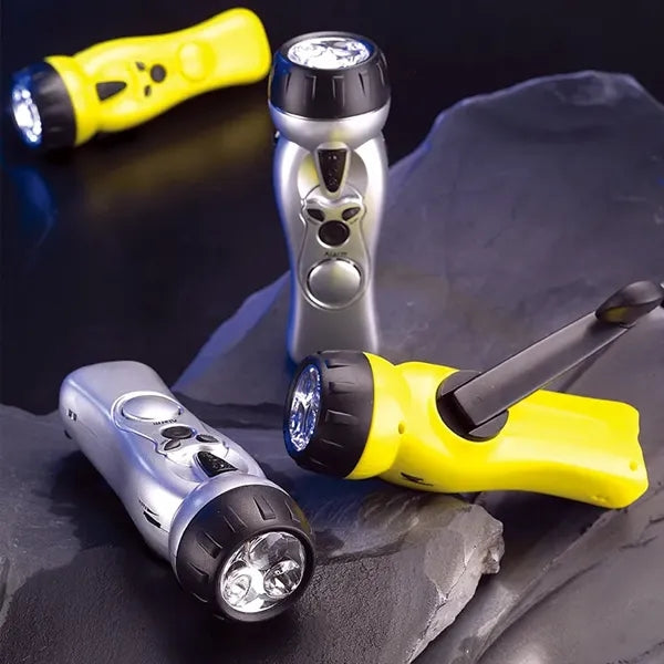 Multi-purpose Emergency Hand-Crank Wind-Up Radio Flashlight