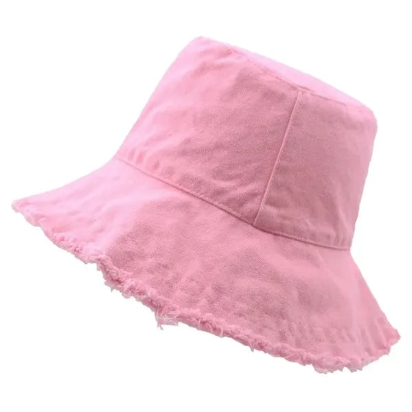 Cotton Frayed Edge Sun Hat