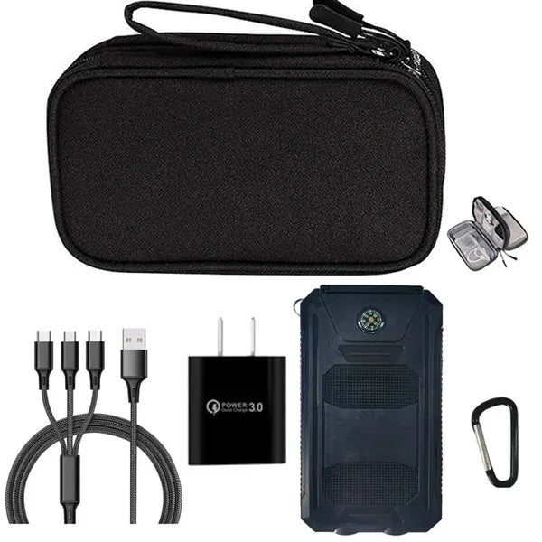 4IN1 Solar Power Bank With Earbud of Travel Tech Kits