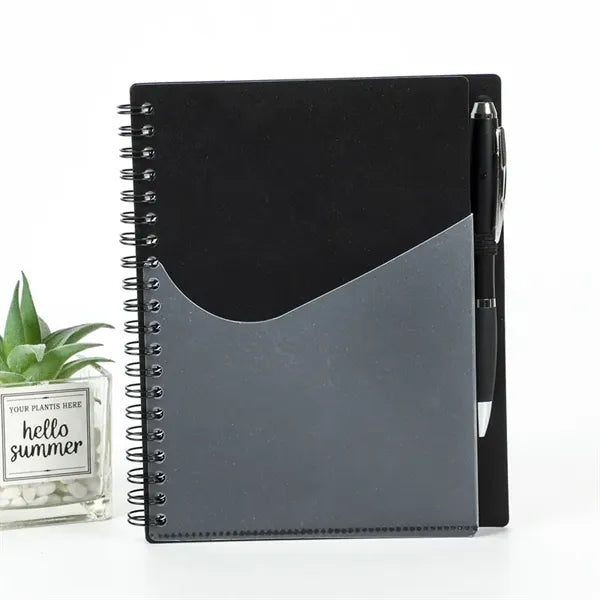 Polypro Notebook With Clear Front Pocket