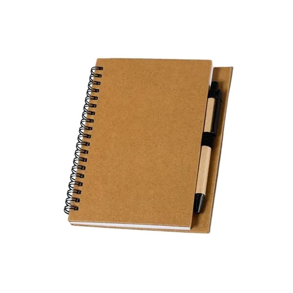 Kraft Paper A5 Wire Bound Journal With Pen