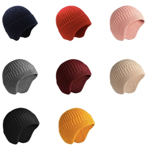 Winter Cycling Beanie Ear Flap Knit Trapper Hat Skull Cap