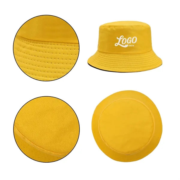 Double-Sided Colorful Sun Protection Bucket Hat
