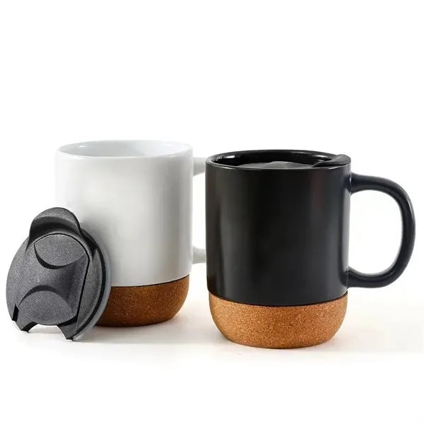 12OZ Cork Base Bottom Ceramic Mug Cup
