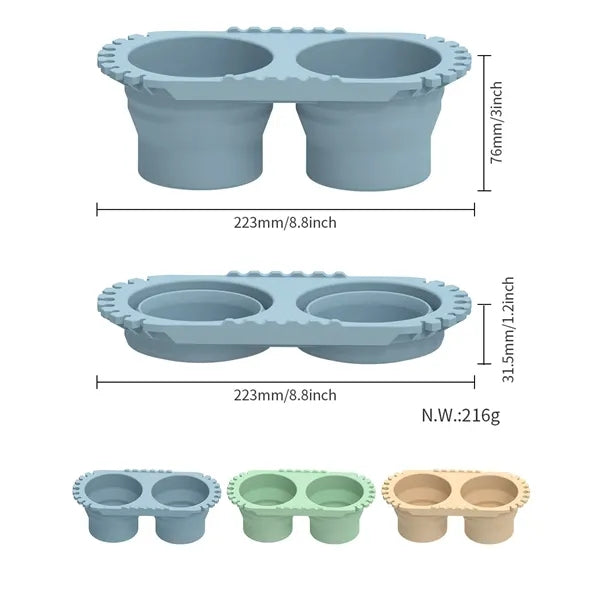 Dual-Compartment Paint Brush Cleaner Silicone Rinse Cup