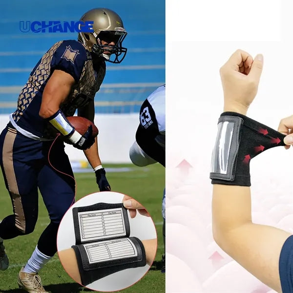 Football Playbook Wrist Coach With Flip Windows