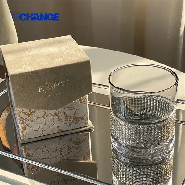 Textured Old Fashioned Whiskey Glass 10 oz