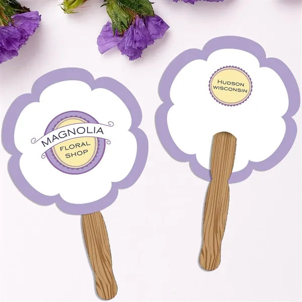 Hand Held Paper Fan - Flower 2