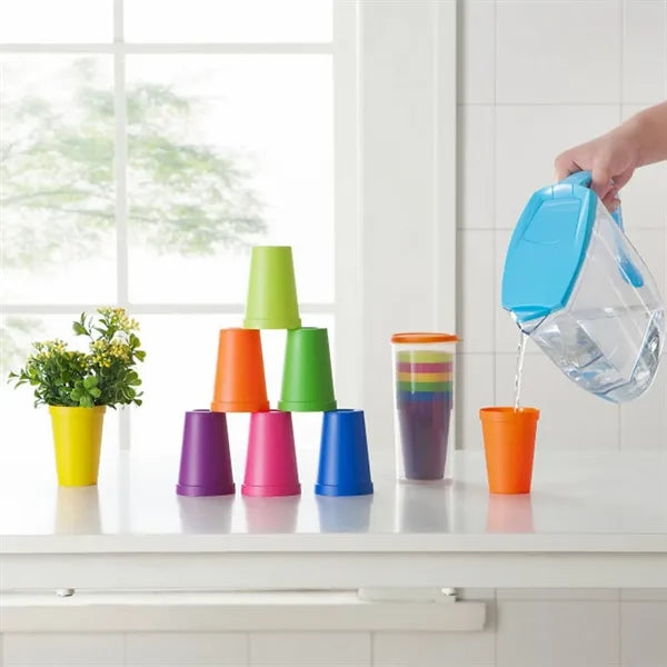 7pcs 6oz Rainbow Plastic Cups Set
