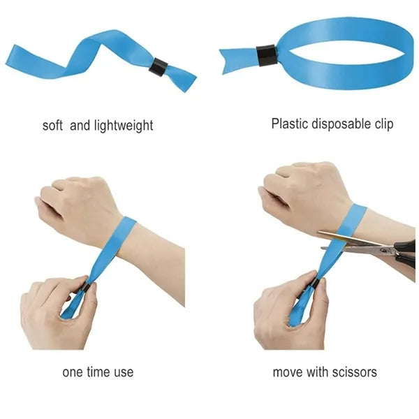 Locking Bead Sublimated Woven Event Wristbands
