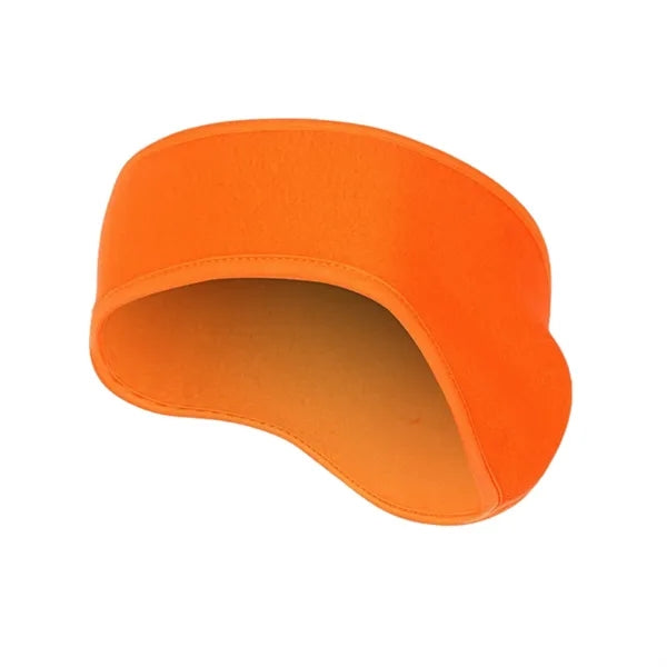 Fleece headband with ear flaps for sports, running, cycling