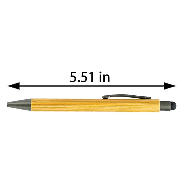 Touch Screen Natural Bamboo Retractable Ballpoint Pen