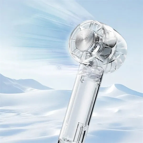 3-speed transparent handheld cooling fan for travel beach