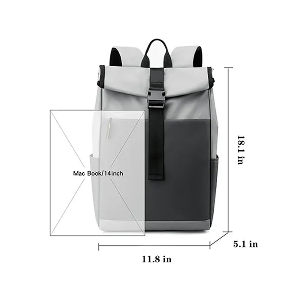 Water-Resistant Multi-Access Roll-Top Backpack