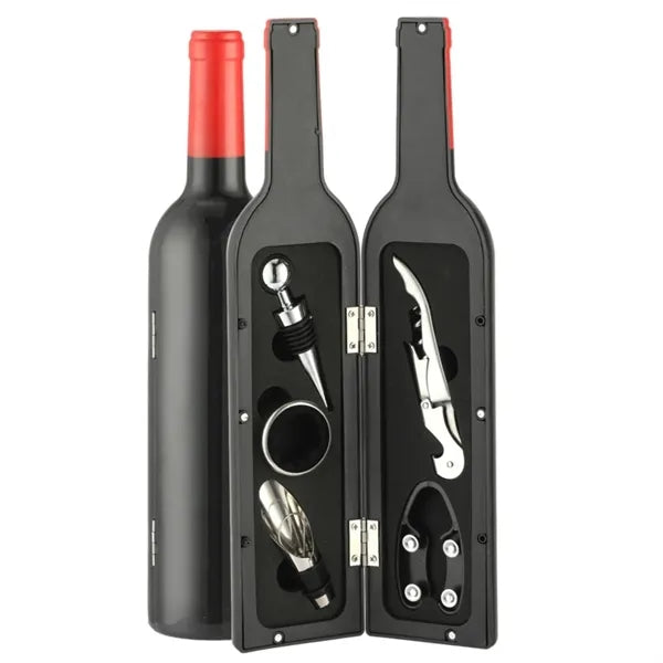 Wine Bottle Shaped Opener Set for Home Bar Gift