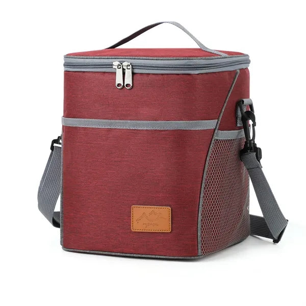 9-Can Insulated PEVA Cooler with Multi-Pocket Storage