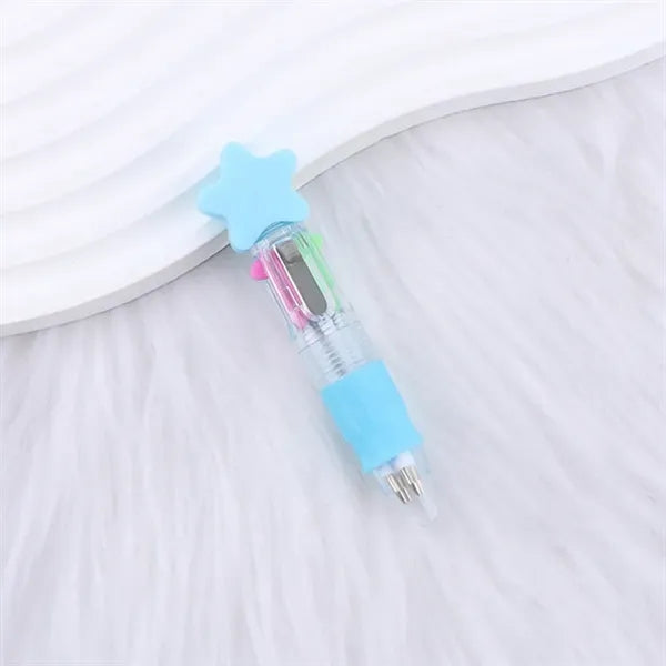 Star Shaped 4 in 1 Colors Ballpoint Pen