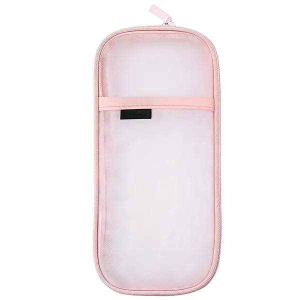 Frosted Zippered Mesh Pencil Case Organizer