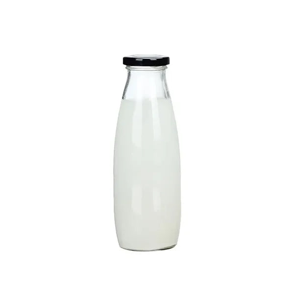 17oz Glass Milk Bottle with Screw Iron Cap