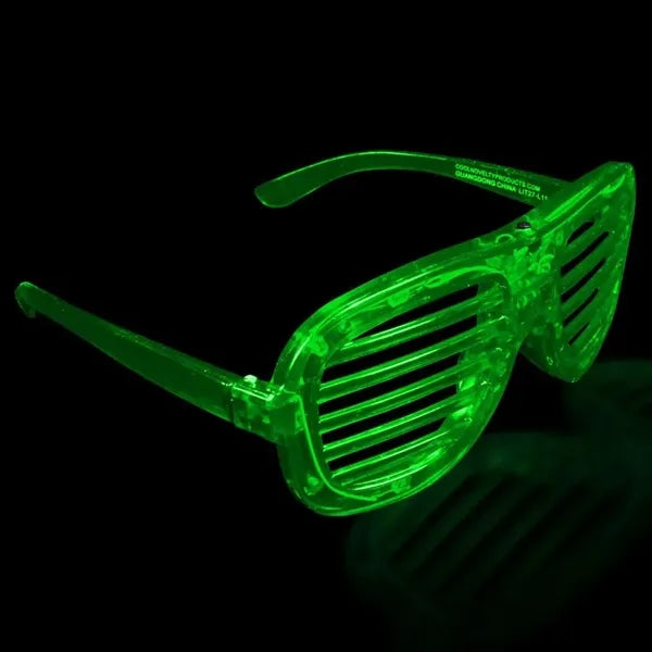 Light-Up Glow LED Slotted Glasses