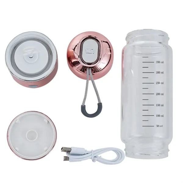 14oz Automatic Mixing Glass Shaker Bottle with Rechargeable