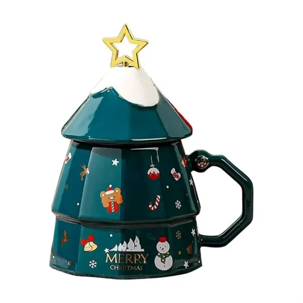 Tree Shape Christmas Cup With Stirring Rod